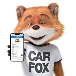Carfox mostrando un reporte de historial vehicular en un teléfonp móvil