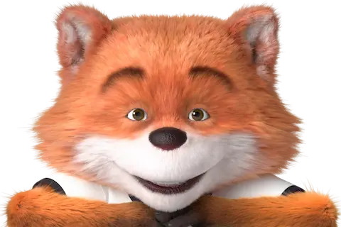 CAR FOX recargado encima de un carrusel de tarjetas